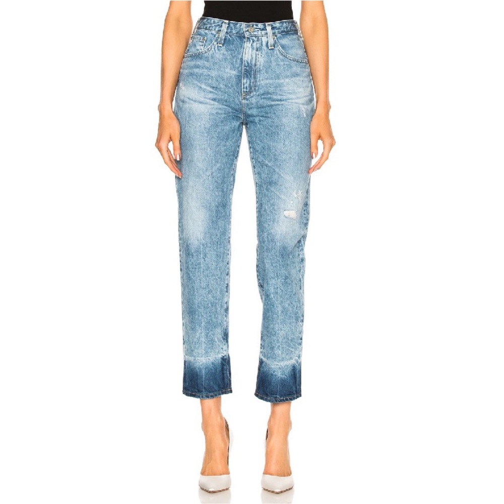 AG Jeans ‘The Phoebe’ High Rise Straight / Crop in 18 Years Harnessed Light Wash